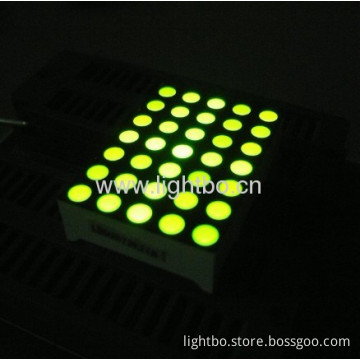 1.26 Inches 3mm 5 X 7 Green Dot Matrix Led Display 